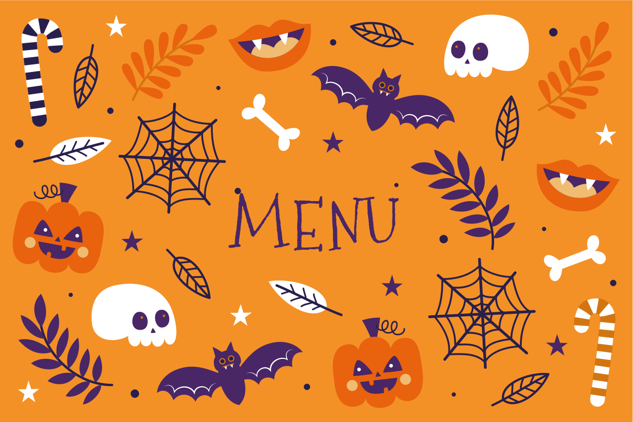 Tányéralátétek halloween - rémisztő halloween menühöz - TenStickers
