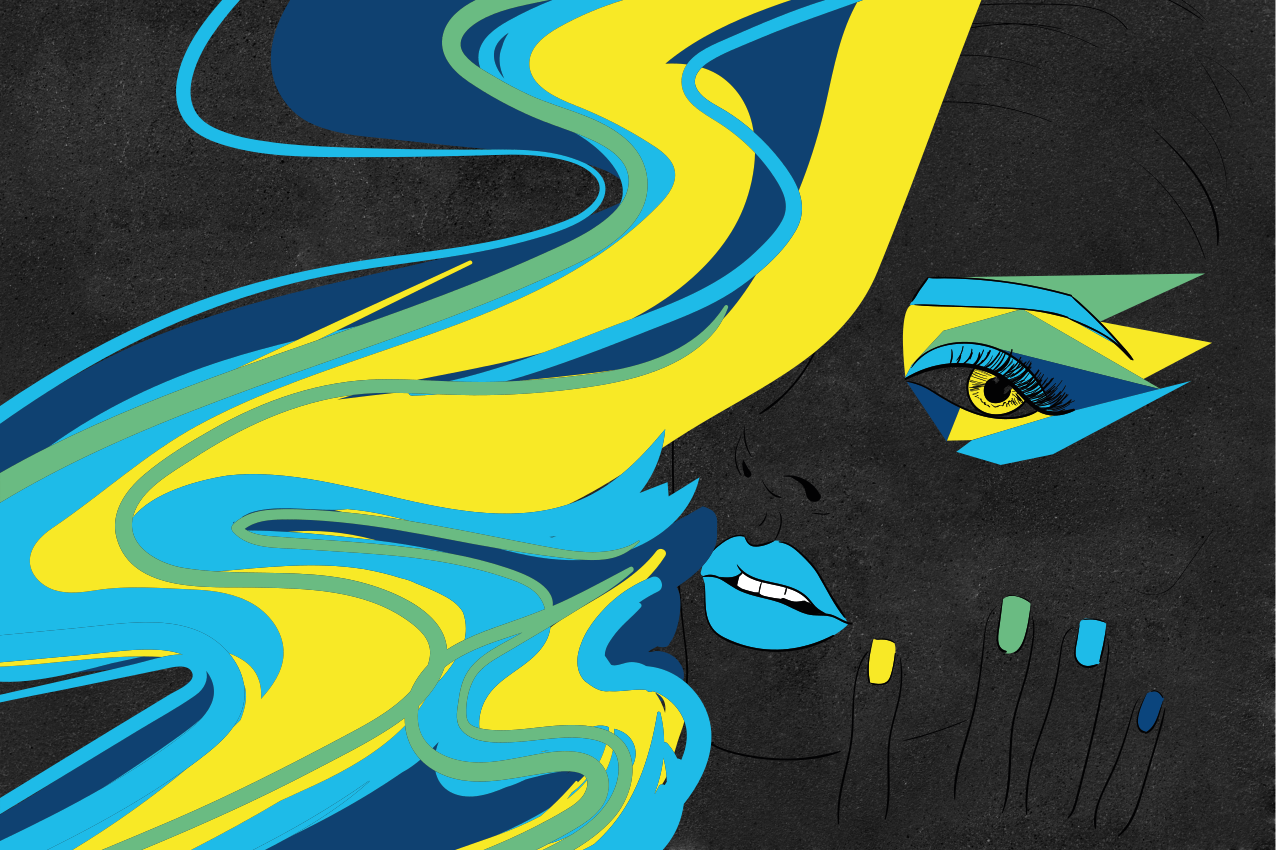 Merész arcművészet tányéralátétek eredeti - TenStickers