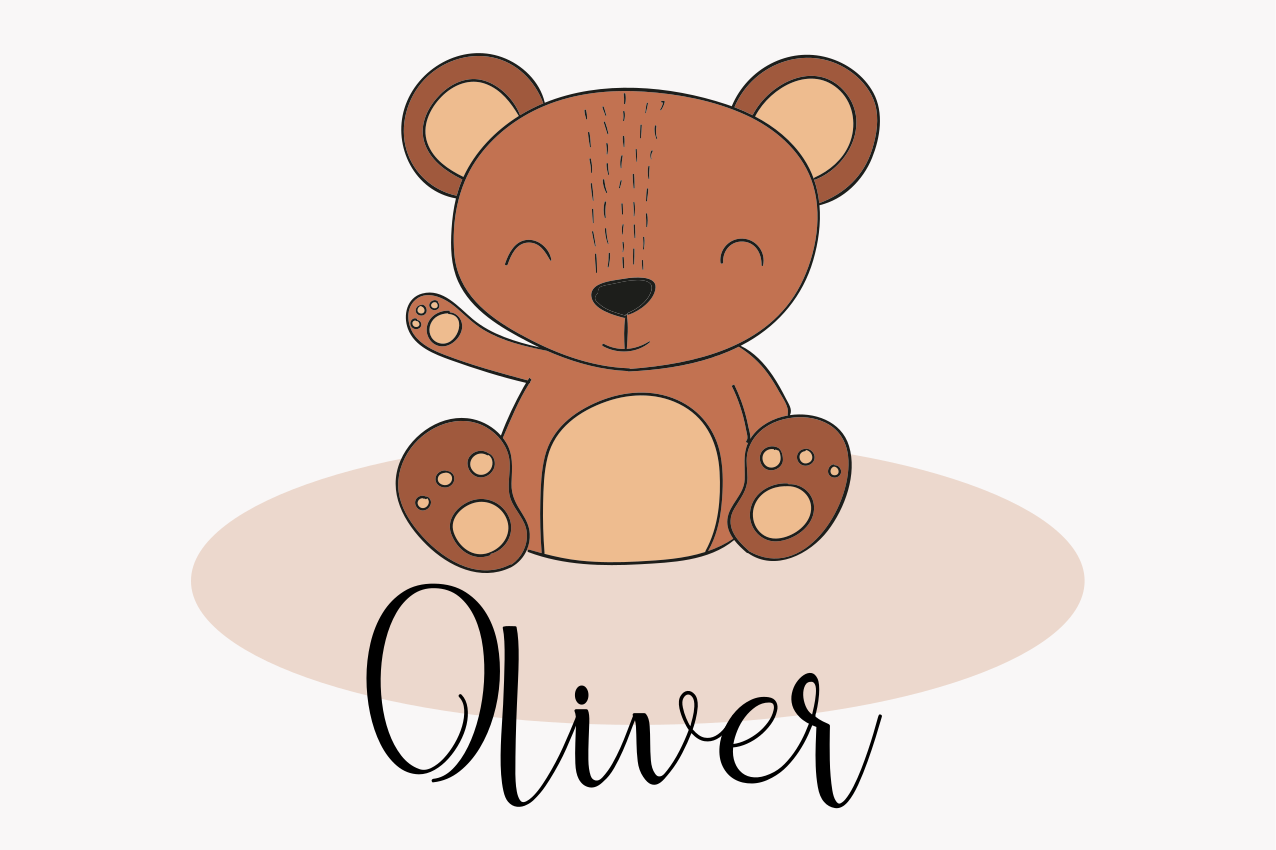 Aranyos medve tányéralátétek gyermekeknek - TenStickers