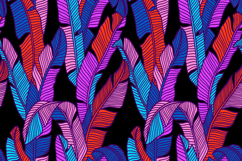 Színes levél motívumok tányéralátétek struktúra - TenStickers