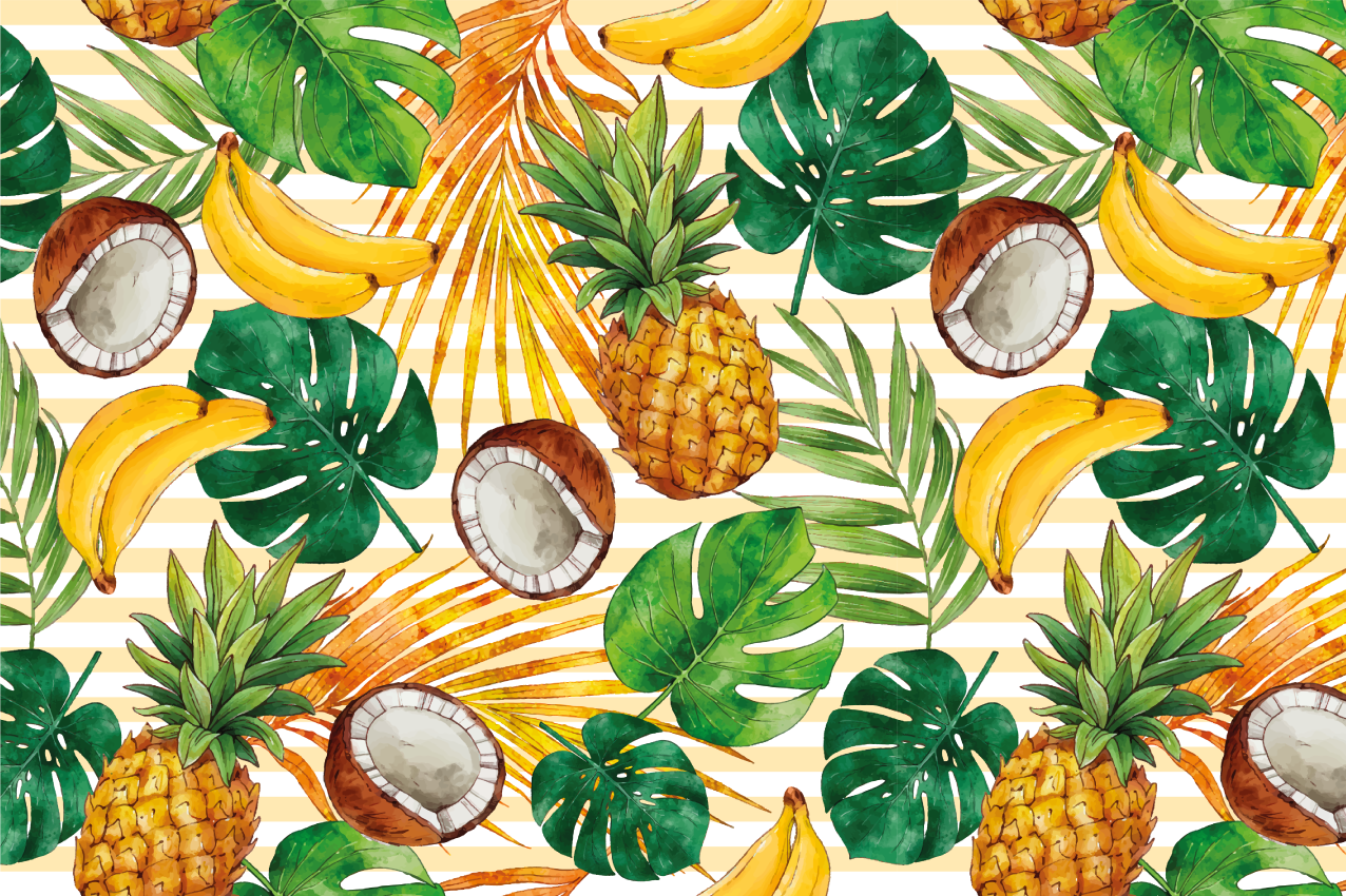 Kézzel festett nyári trópusi eredeti alátétek - TenStickers