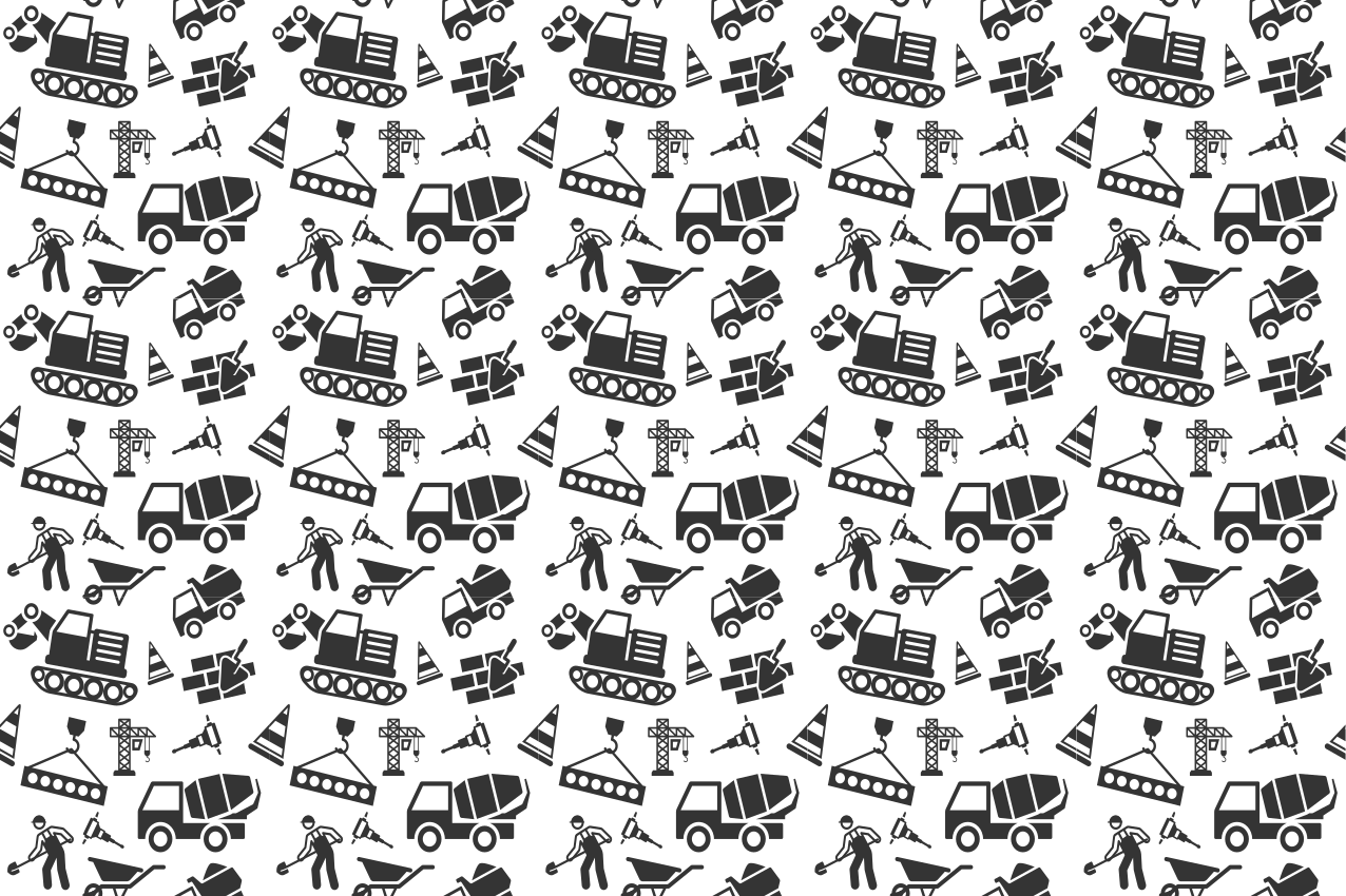 Építkezés mintás tányéralátétek gyermekeknek - TenStickers