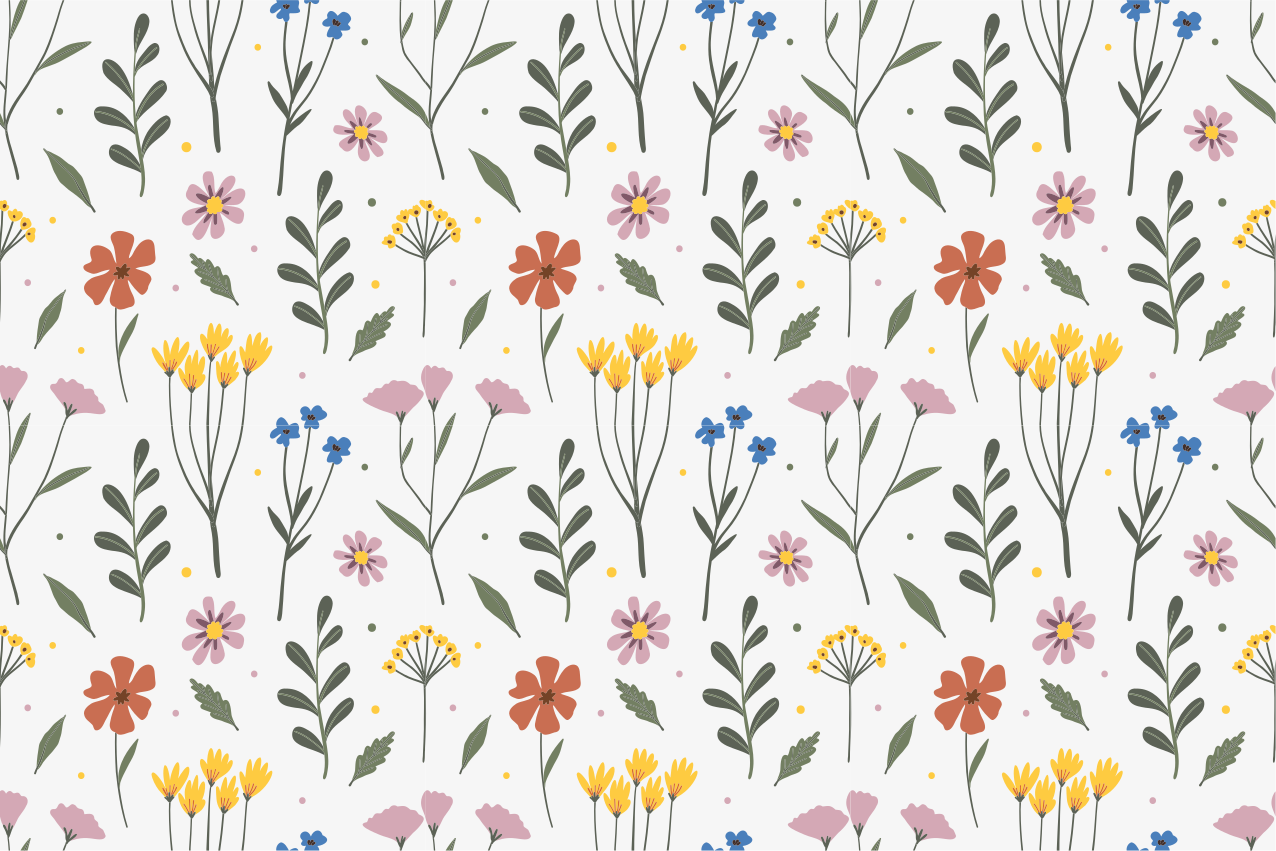 Eredeti tányéralátétek virágmintás jellemzőkkel - TenStickers