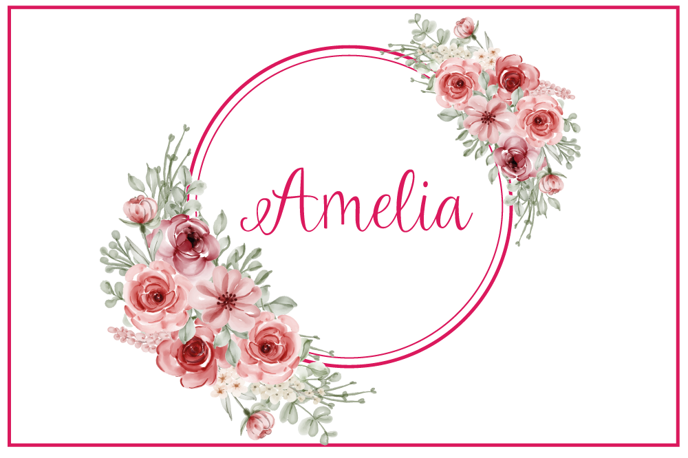 Botanikai egyedi készítés tányéralátétek névvel - TenStickers