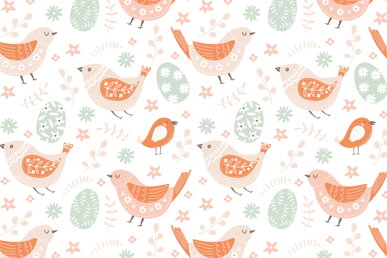 Bűbájos madármintás tányéralátétek gyermekeknek - TenStickers