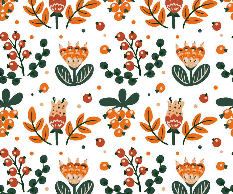 Eredeti tányéralátétek növényi elrendezéssel - TenStickers