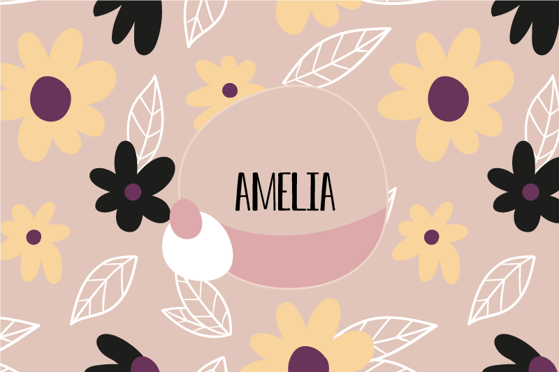 Személyre szabott növényi mintás tányéralátétek gyermekek - TenStickers