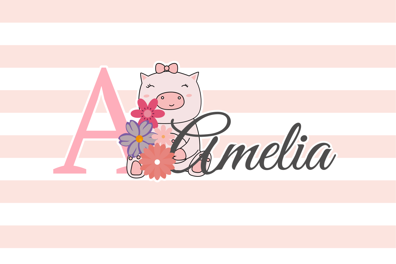 Cuki malac karakter tányéralátétek gyermekeknek - TenStickers