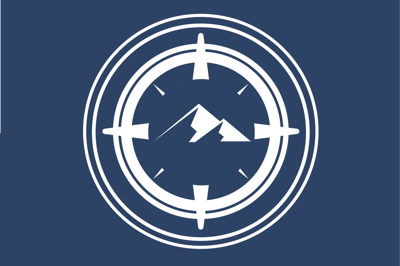 Modern tányéralátétek hegyi iránytű grafikával - TenStickers