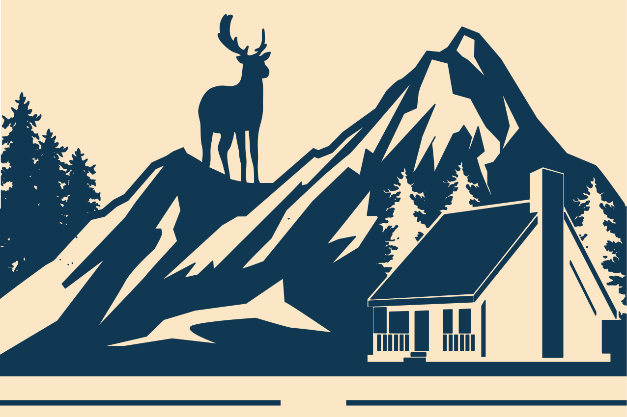 Eredeti tányéralátétek grand mountain tájjal - TenStickers