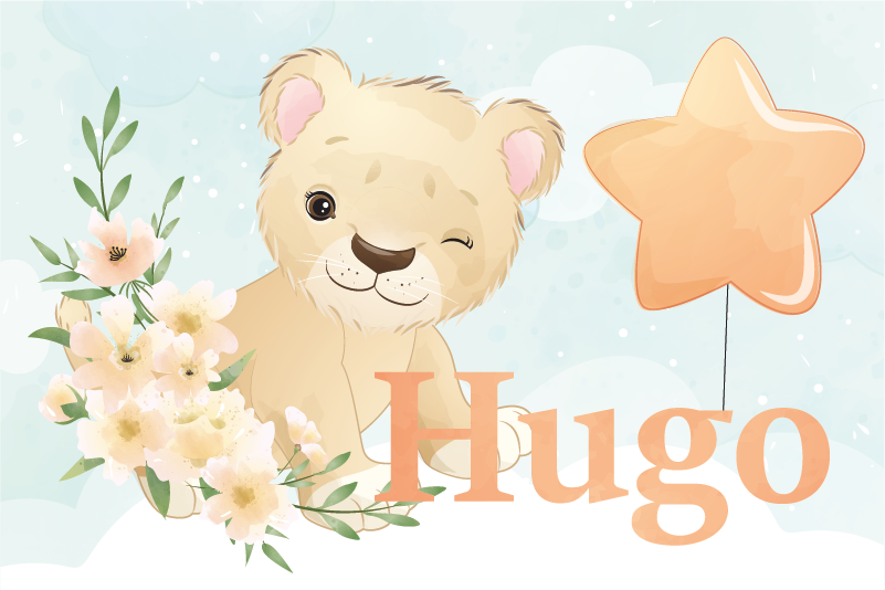 Vidám oroszlán mintás tányéralátétek gyermekeknek - TenStickers