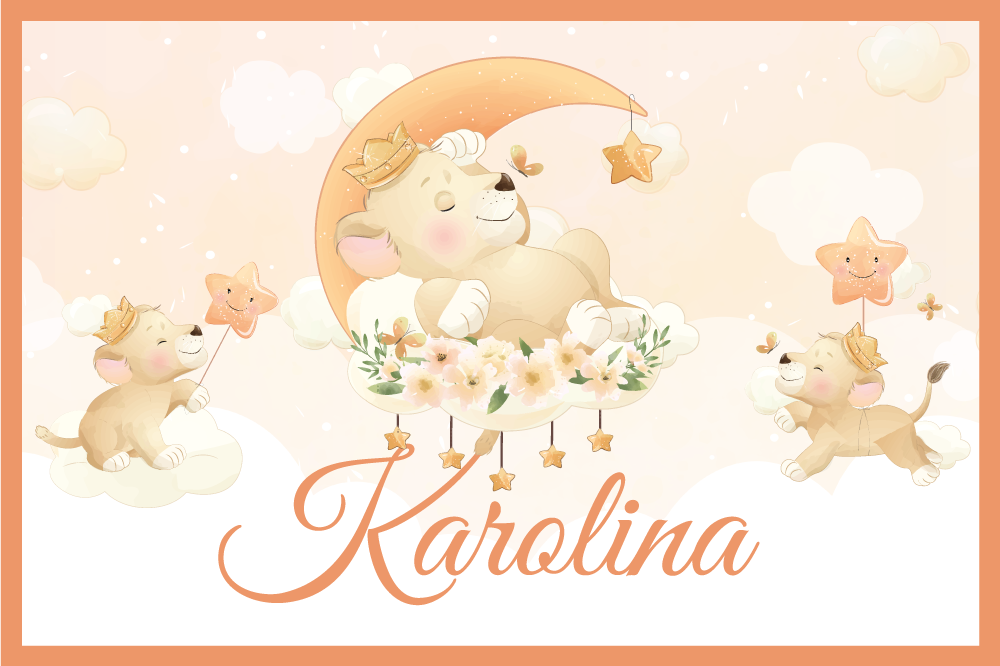 Szeszélyes oroszlánkölykök tányéralátétek gyermekeknek - TenStickers