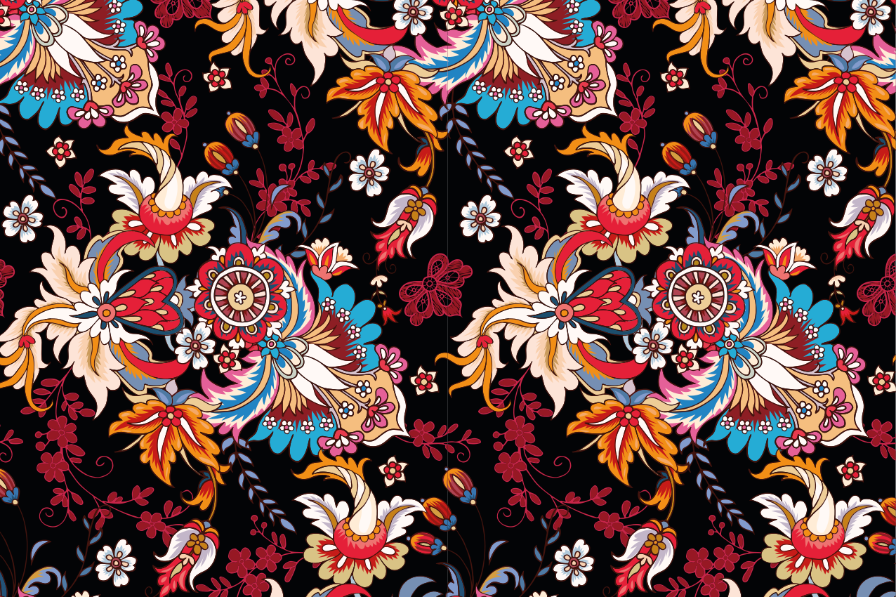 Virágos embléma elegancia tányéralátétek eredeti - TenStickers