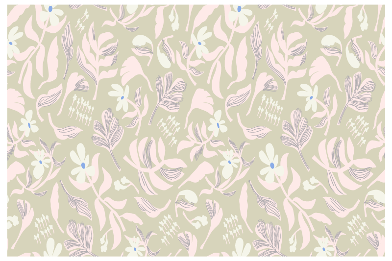 Botanikai levél inspiráció - tányéralátétek eredeti - TenStickers