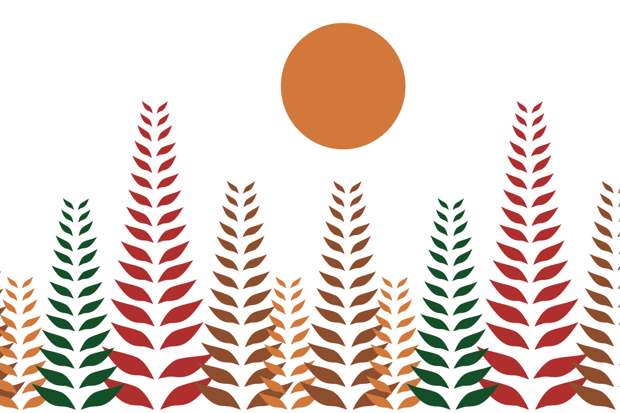 Modern tányéralátétek stílusos levélmintával - TenStickers