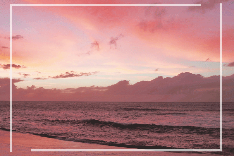 Modern tányéralátétek nyugodt tengerparti naplementével - TenStickers