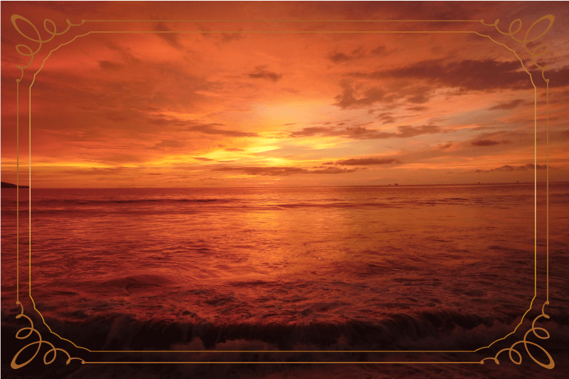 Naplemente tengerparti tányéralátétek modern - TenStickers