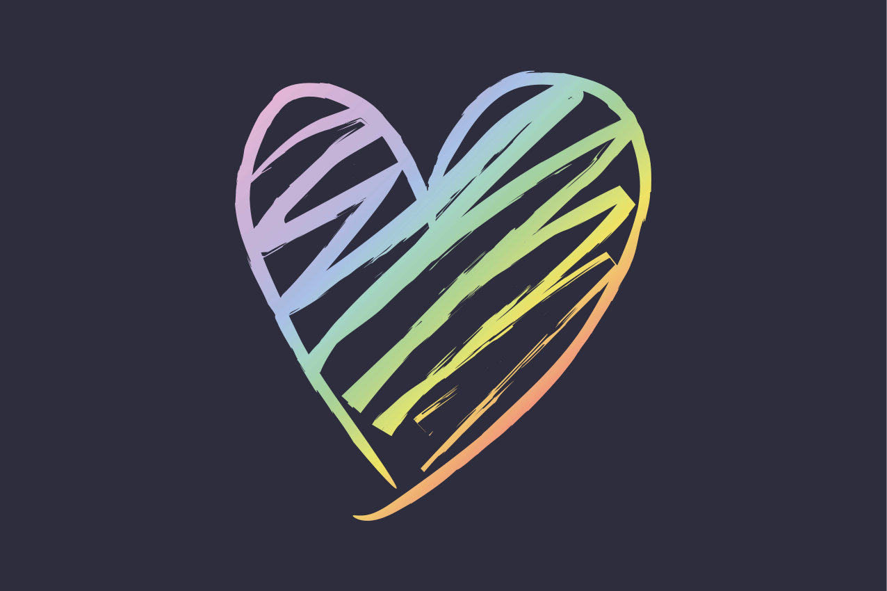 Színes szív alakú tányéralátétek eredeti - TenStickers