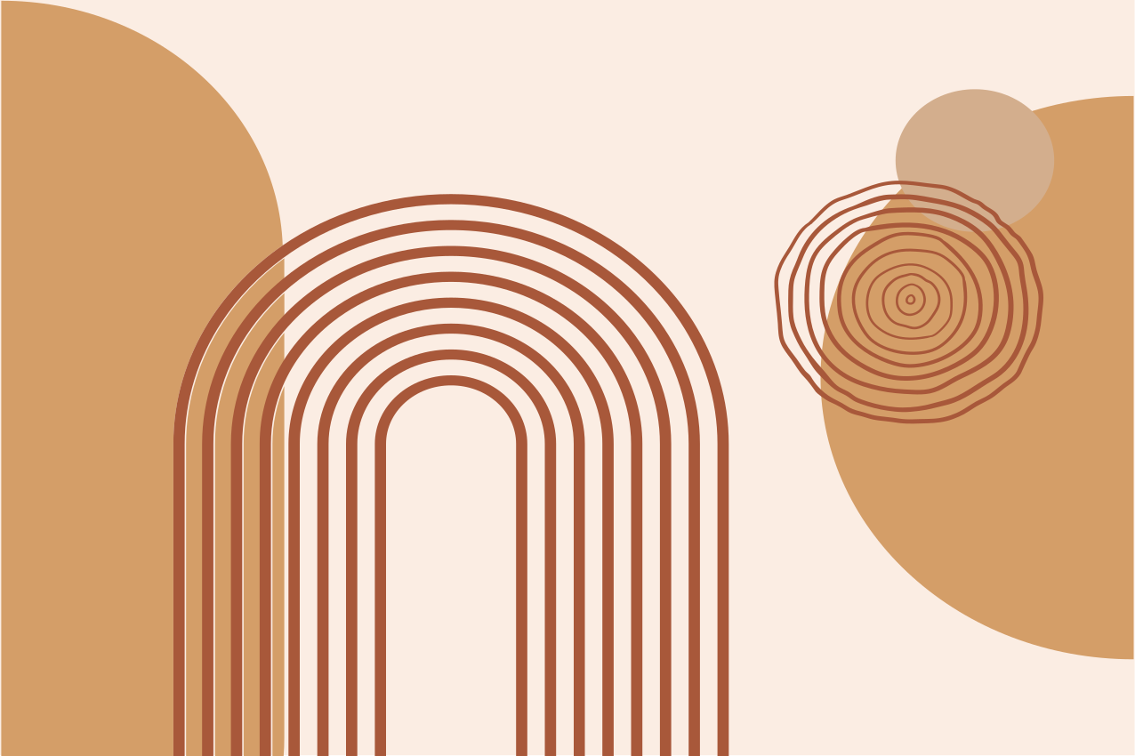 Rétegezett ívelt formák modern tányéralátétek - TenStickers