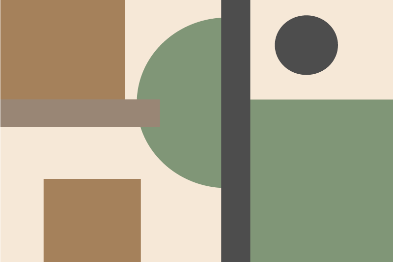 Modern tányéralátétek geometrikus absztrakt formákban - TenStickers