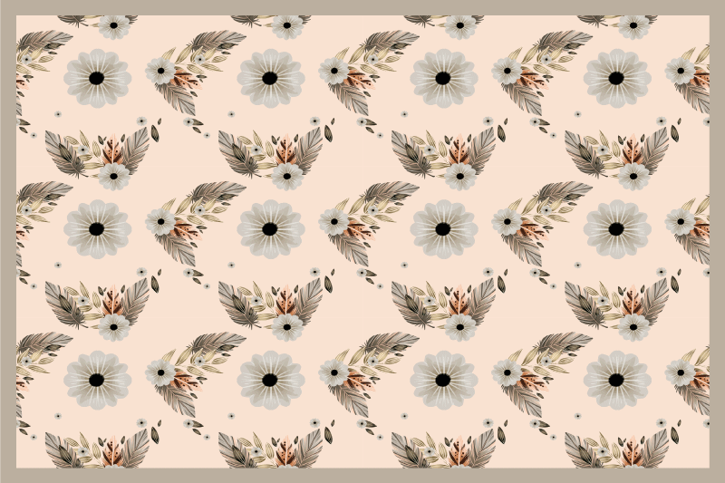 Virágos levél motiváció - tányéralátétek eredeti - TenStickers