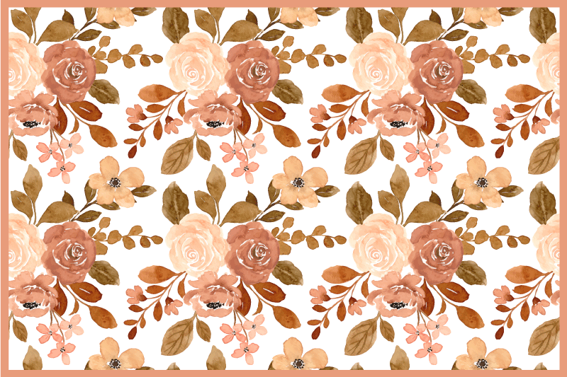 Eredeti tányéralátétek virágmintás asztali szett - TenStickers