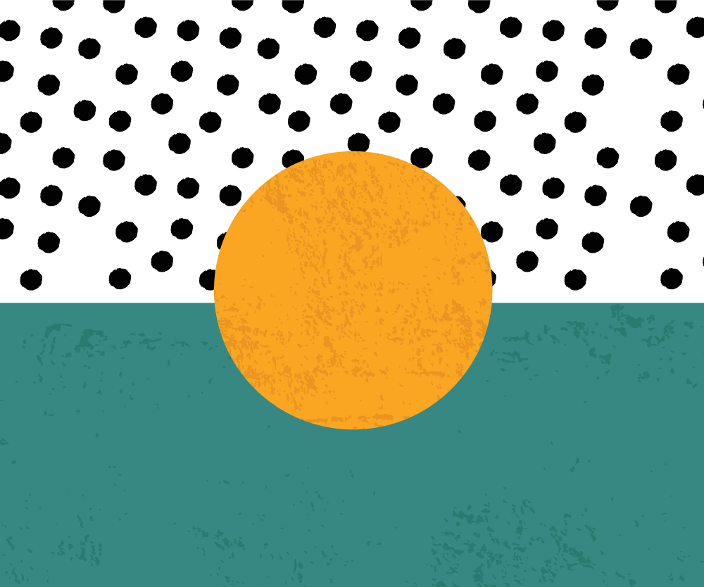 Modern tányéralátétek merész pöttyös alap - TenStickers