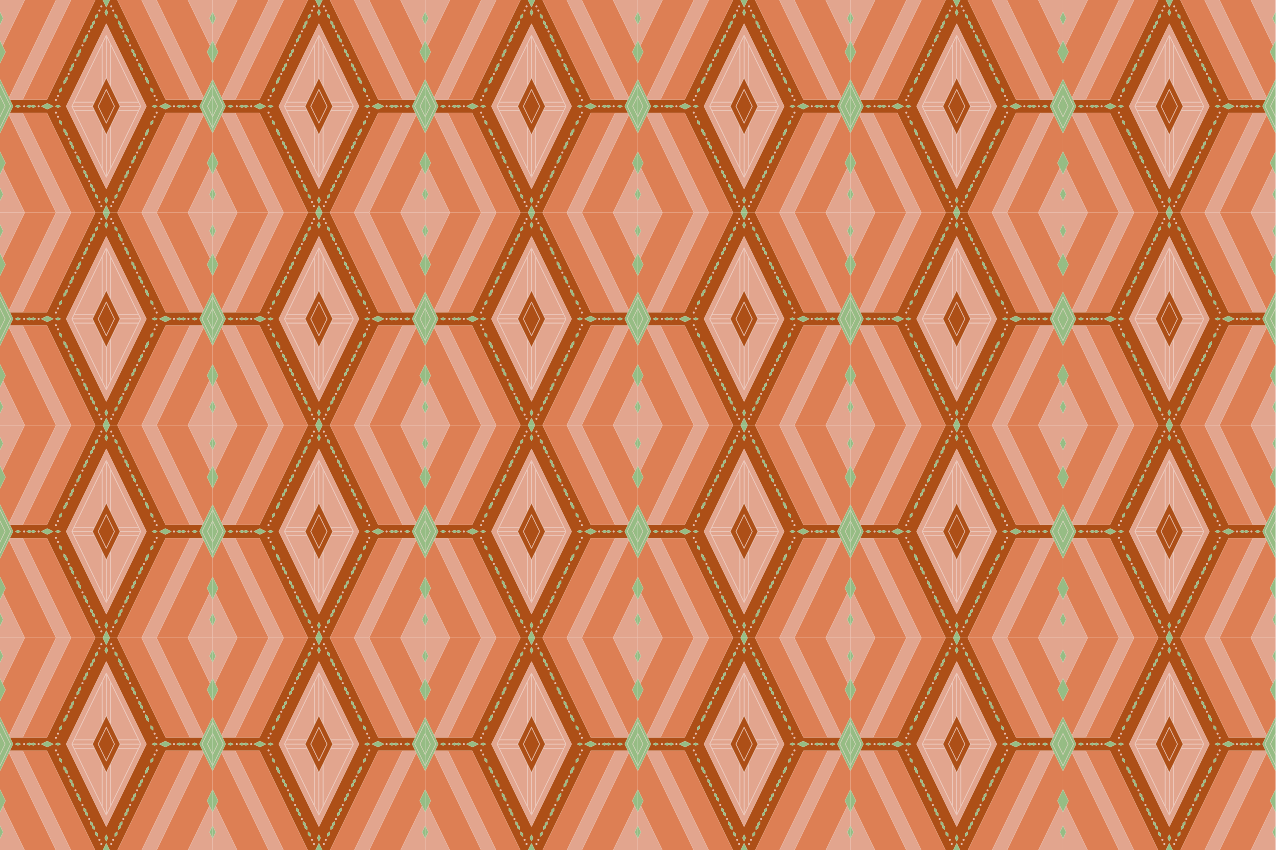 Geometrikus hatszögletű mintázat tányéralátétek struktúra - TenStickers