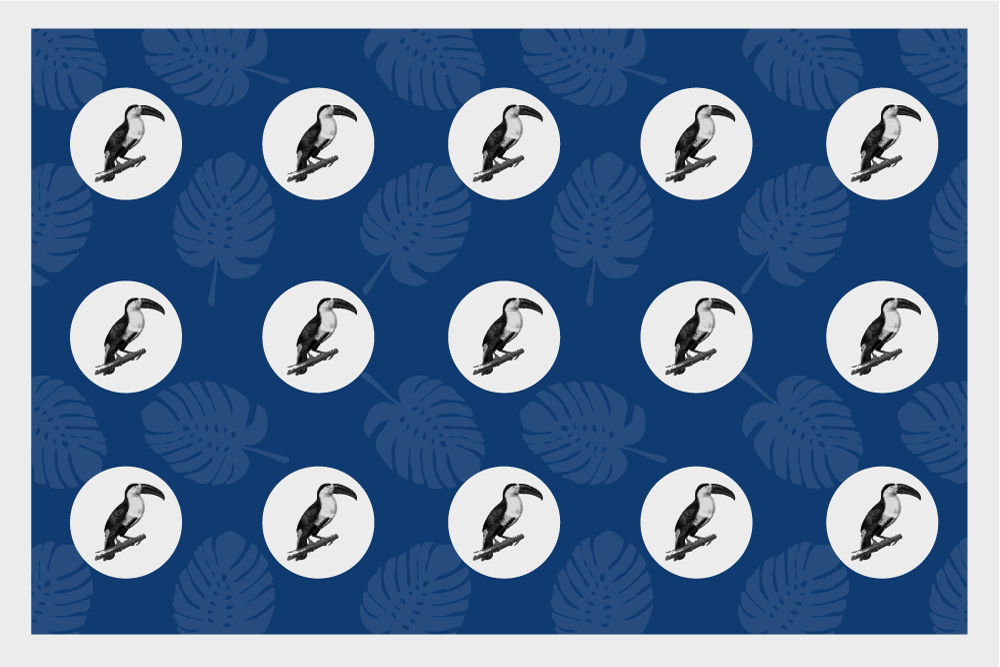 Afrikai stílusú kék madár design vinil alátétek - TenStickers