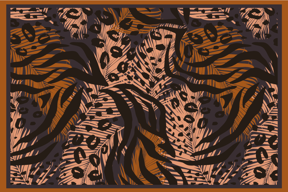 Virágos dzsungel mintás tányéralátétek eredeti - TenStickers