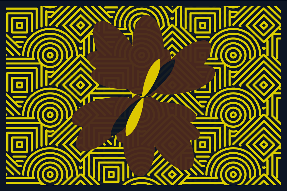 Absztrakt geometrikus virág tányéralátétek struktúra - TenStickers