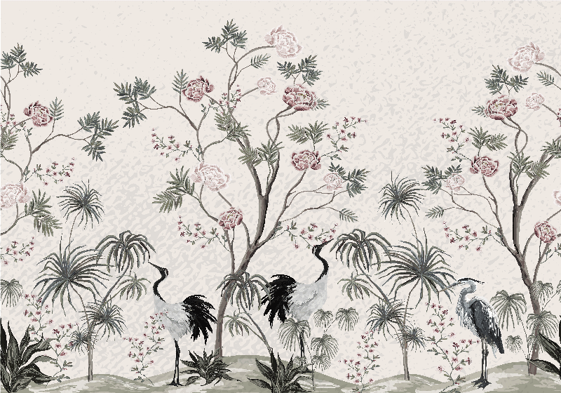 Virágzó darvak tányéralátétek gyermekeknek - TenStickers