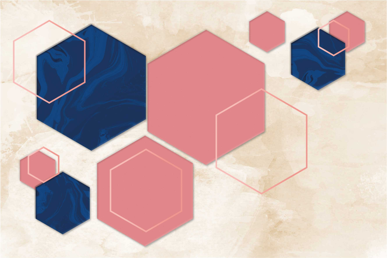 Modern tányéralátétek hatszögletű mintákkal - TenStickers