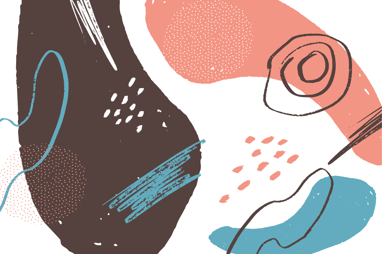 Élénk absztrakt formák tányéralátétek modern - TenStickers