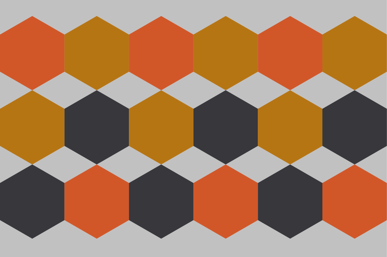 Hatszögletű mintás modern tányéralátétek - TenStickers