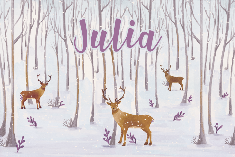 Skandináv téli erdei állatok tányéralátétek - TenStickers