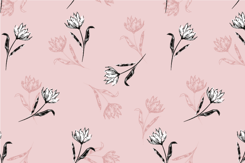 Elegáns botanikai kompozíció tányéralátétek struktúra - TenStickers