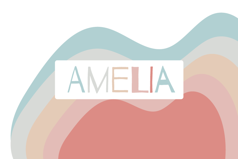 Színes név személyre szabott tányéralátétek - TenStickers