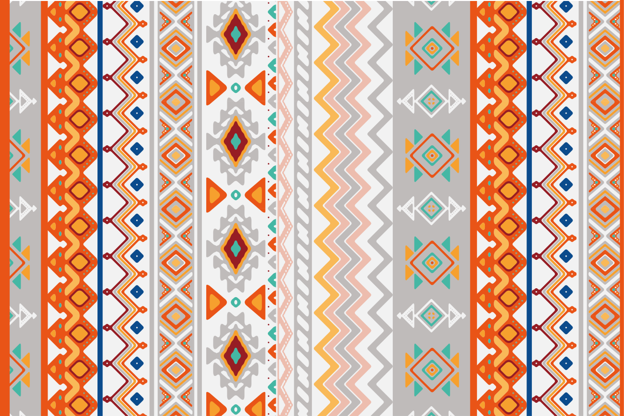 Bohém stílusú mintás texturált alátétek - TenStickers