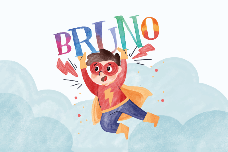 Akvarell szuper gyerek alátétek - TenStickers