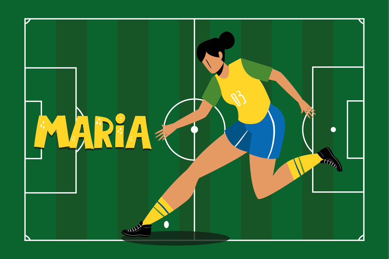 Lány futballista egyedi alátétek - TenStickers