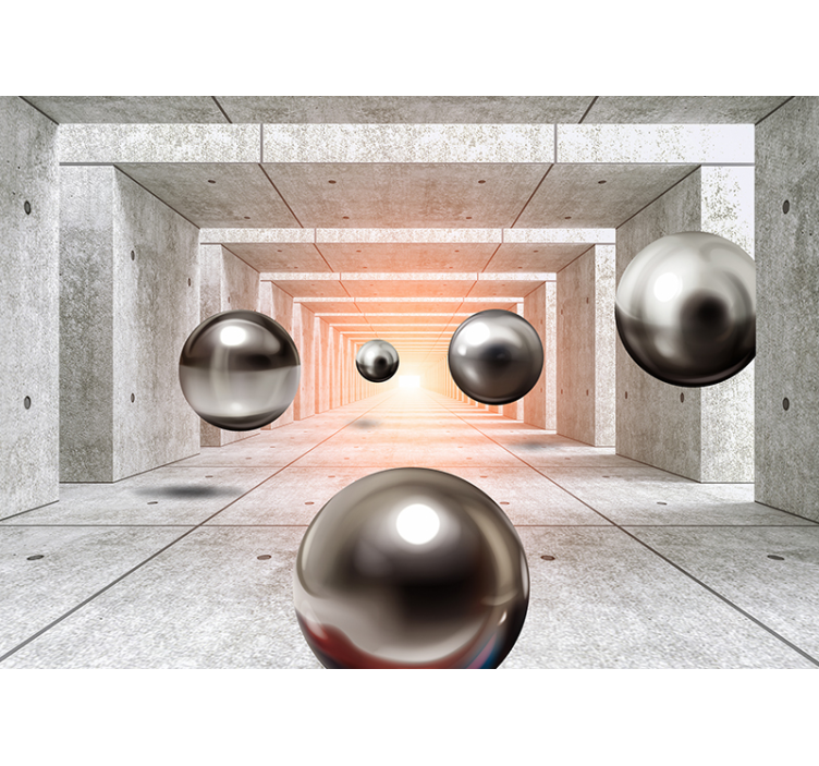 Futurisztikus alagút 3d falfestmény - TenStickers