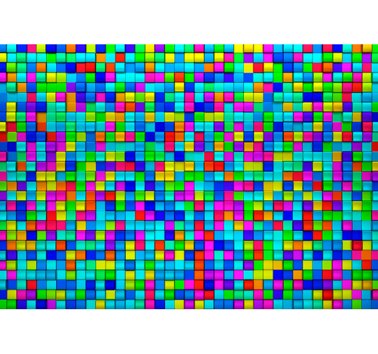 Színes kockák absztrakt fototapéta - TenStickers