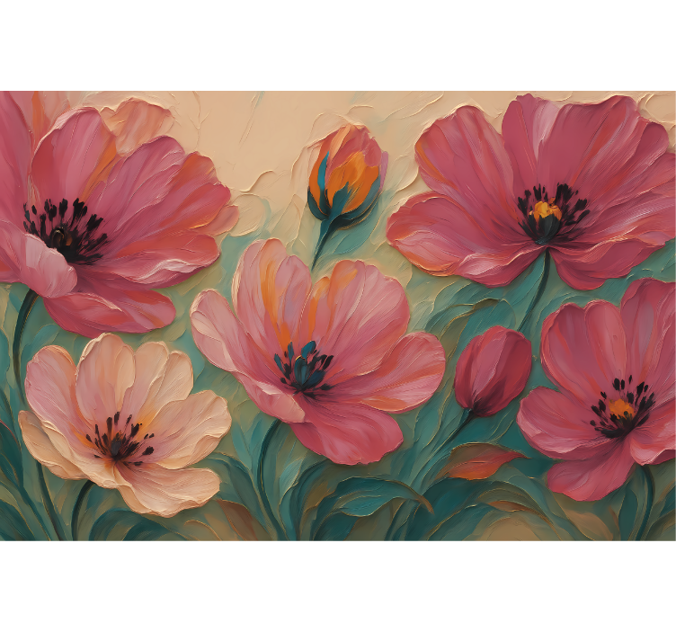 Festett virágművészet Fotomural fürdőszoba - TenStickers