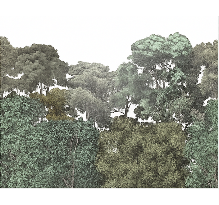 Elegáns esőerdő motívum Falfestmény tini hálószoba - TenStickers