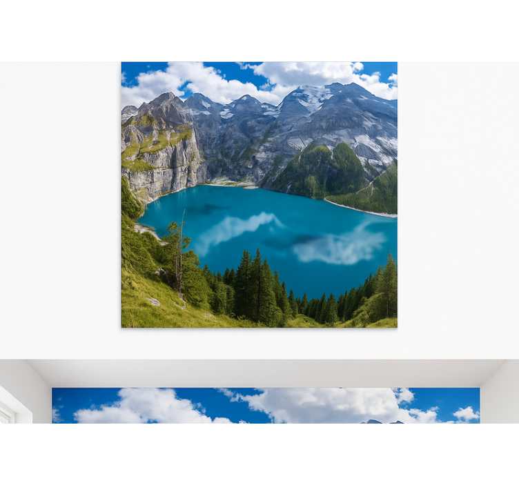 Arany naplemente hegyek Hegyi falfestmények - TenStickers