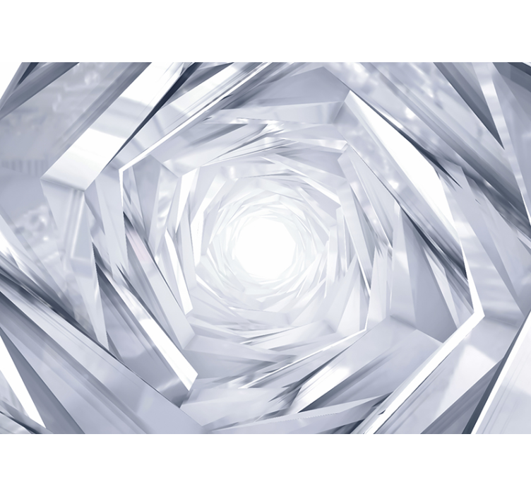 Fehér 3d hatású falfestmény - TenStickers