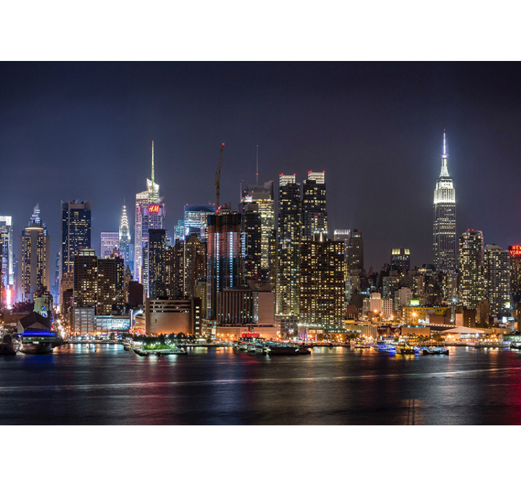 Városi látkép éjszaka New york fototapéta - TenStickers