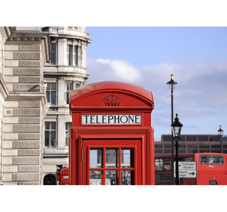 Londoni busz városi falfestmény - TenStickers