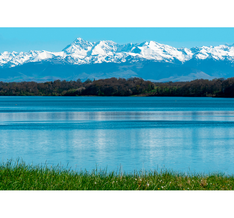 Tó a pireneusok hegyi falfestménye - TenStickers